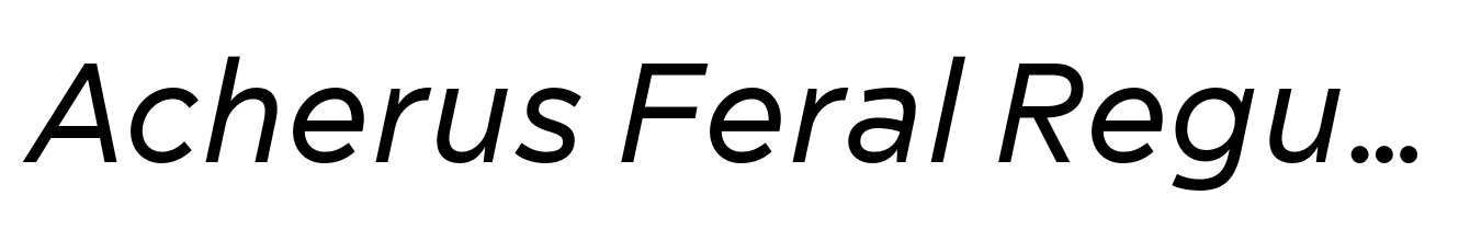 Acherus Feral Regular Italic